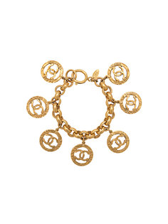 браслет с шармом-медальоном и логотипом СС Chanel Vintage
