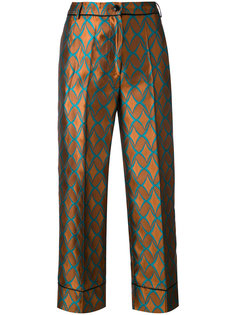 укороченные брюки с геометрическим принтом Jucca