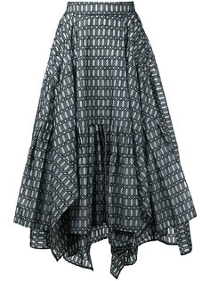 юбка с оборками и геометрическим принтом Maticevski