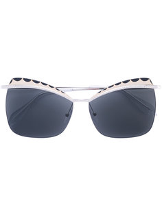 солнцезащитные очки с оправой "кошачий глаз" Alexander Mcqueen Eyewear