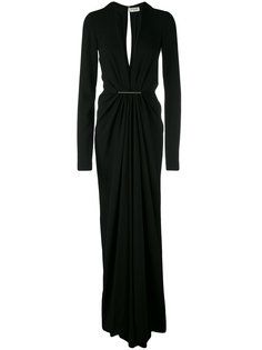 вечернее платье с глубоким декольте Saint Laurent