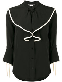 блузка с рюшами без воротника Chloé