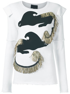 embellished sweatshirt Andrea Bogosian