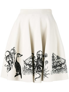 юбка с жаккардовой вышивкой Alexander McQueen