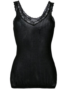 топ в рубчик с кружевной отделкой Helmut Lang