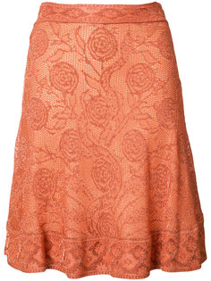 юбка с цветочным узором Roberto Cavalli