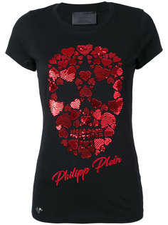 футболка с черепом из пайеток Philipp Plein