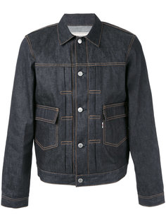 джинсовая куртка с вышивкой  Maison Kitsuné