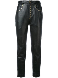 брюки с заклепками 1980-х годов выпуска Versace Vintage