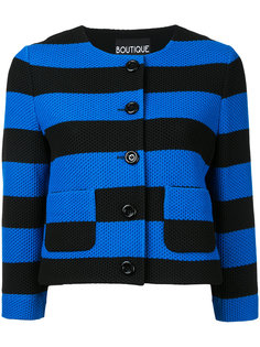 полосатый укороченный пиджак Boutique Moschino