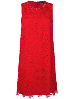 кружевное платье с декорированной горловиной Ermanno Ermanno