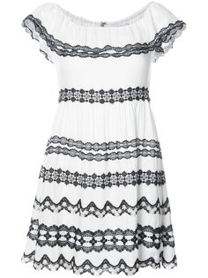 короткое платье с отделкой крючком Alice+Olivia