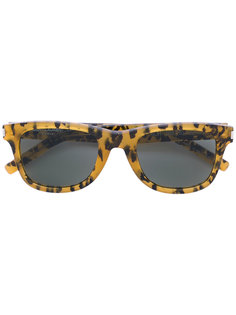 солнцезащитные очки с леопардовым принтом Saint Laurent Eyewear