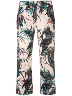 укороченные брюки с растительным узором Ps By Paul Smith