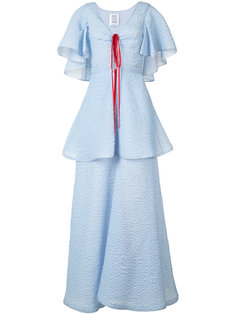 текстурное платье с лентой и V-образной горловиной Rosie Assoulin