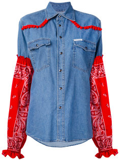 джинсовая рубашка с принтом "пейсли"  Forte Couture
