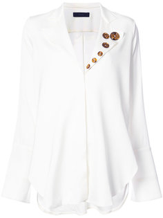 блузка с декоративными пуговицами на лацкане Ellery