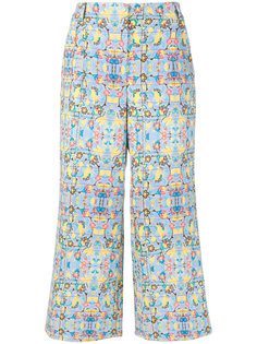укороченные брюки с цветочным узором Miahatami