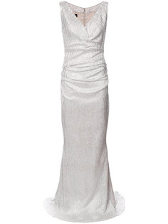 приталенное длинное платье Talbot Runhof