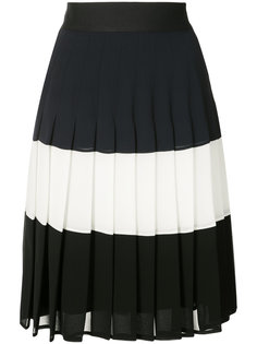 плиссированная юбка дизайна "колор-блок" Edward Achour Paris
