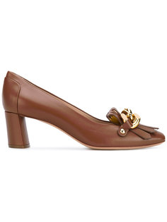 лоферы с цепочной вставкой Casadei