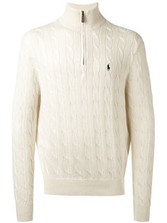 джемпер на молнии вязки косичкой  Polo Ralph Lauren