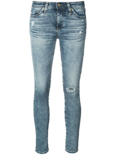 рваные джинсы скинни Ag Jeans