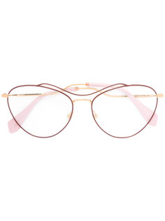 крупные очки Miu Miu Eyewear