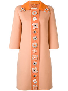 декорированное однобортное пальто Fendi