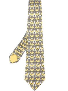 галстук с геометрическим принтом Hermès Vintage