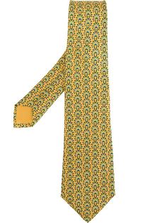 галстук с принтом головного убора аборигенов Hermès Vintage