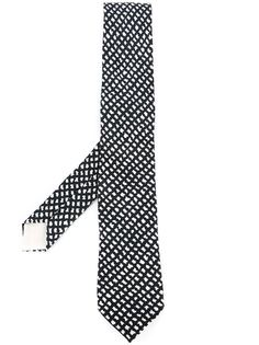 галстук с ромбовидным узором Hermès Vintage