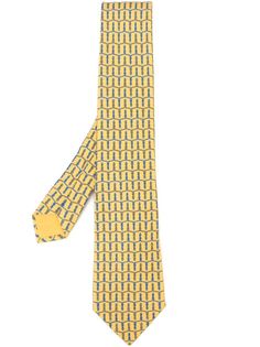 галстук с плетеным узором Hermès Vintage