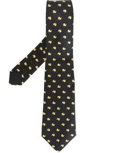 галстук с принтом улиток Hermès Vintage