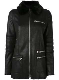 короткое пальто с меховым воротником Armani Jeans