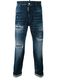 джинсы кроя скинни с потертой отделкой Dsquared2