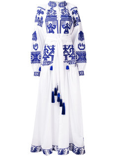 длинное платье с этническим принтом Yuliya Magdych