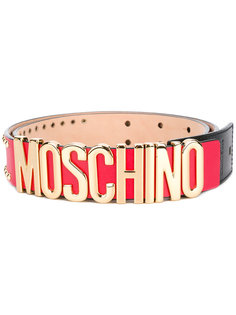 ремень с фирменной бляшкой Moschino
