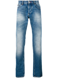 прямые джинсы с выцветшим эффектом Philipp Plein
