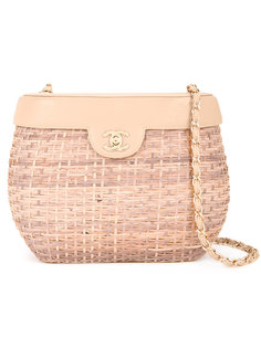 плетеная сумка с логотипом СС Chanel Vintage