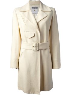 пальто с поясом Moschino Vintage
