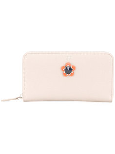кошелек на молнии с цветочной деталью Fendi