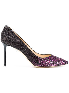 туфли-лодочки с блестками и градиентным эффектом Romy 85 Jimmy Choo