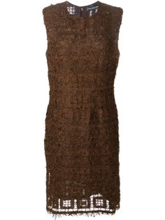 трикотажное платье с перьевой отделкой Jean Louis Scherrer Vintage