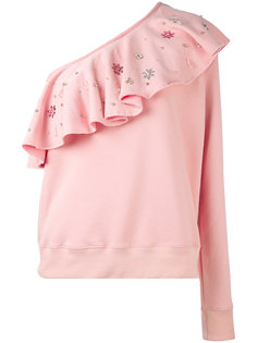 топ на одно плечо с оборками MSGM