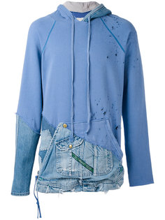 толстовка с капюшоном лоскутного кроя Greg Lauren
