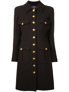 пальто с длинными рукавами и логотипом CC Chanel Vintage