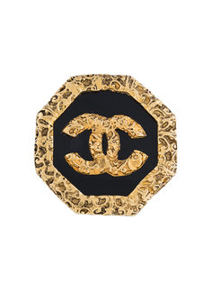 брошь с логотипом Chanel Vintage