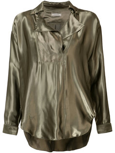 Блуза с эффектом металлик Nina Ricci