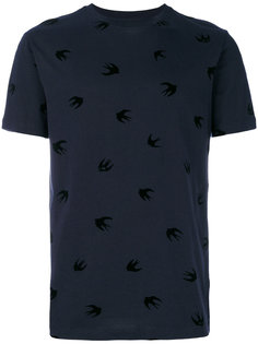 футболка с принтом ласточек McQ Alexander McQueen